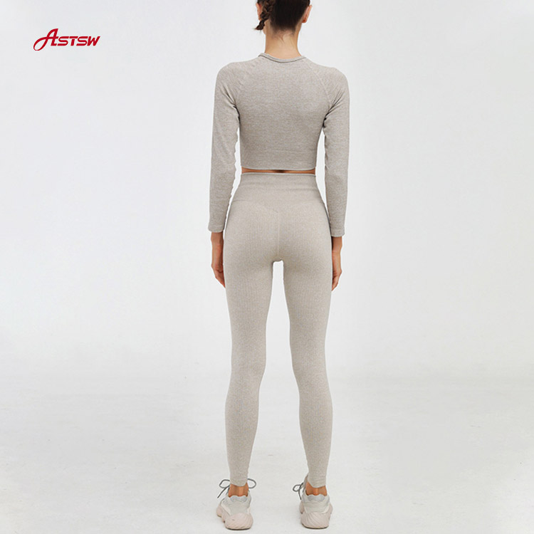Seamless Long Sleeves Yoga Set